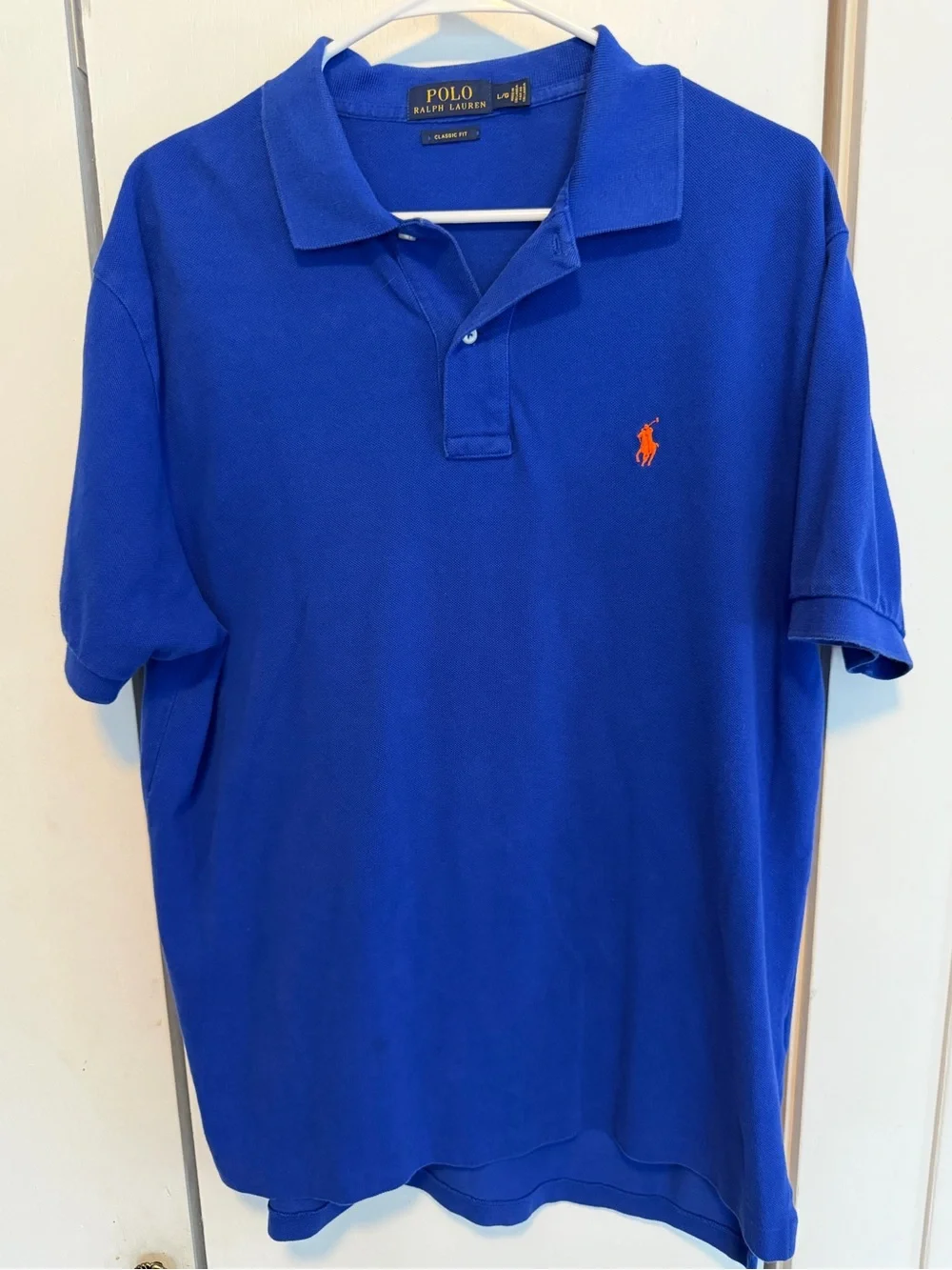 Ralph Lauren Polo Shirt in Royal Blue with Orange Pony